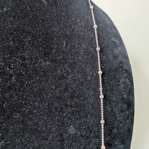 Classic Silvertone Beaded Long Necklace - Women Jewelry - Picture 5 of 7